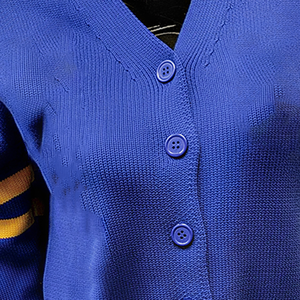 Custom Embroidery Sgrho Jacquard Knitted <b>Cardigan</b> <b>Sweater</b> Long Sleeve Uniform Sorority Gold Blue Knitwear Winter Coat Wholesale - Product Image 5