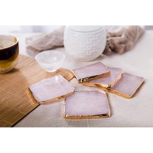 Posavasos de Cuarzo Rosa Natural, Irregular, Pulido, Semiprecioso, Decoración Artesanal para el Hogar, Bar, Regalo - Product Image 3