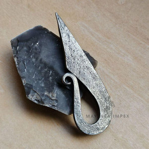 Hand Forged High Carbon Steel Flint Steel Striker Traditional Bushcraft Survival <b>Tool</b> for <b>Fire</b> Starting for Camping - Product Image 3