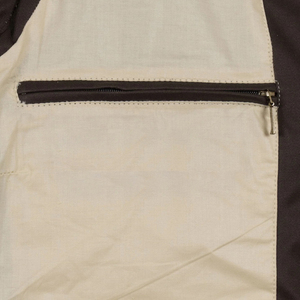 Gilet sans manches en toile marron foncé pour hommes, avec col rabattu et plusieurs poches, vêtements d'extérieur décontractés pour l'automne, coupe régulière - Product Image 3