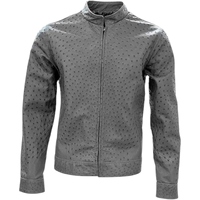 Blouson aviateur en cuir élégant pour homme avec col en V, doublure douce et fermeture éclair pour l'hiver