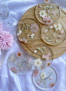 Contemporary Resin <b>Coaster</b> <b>Set</b> For Minimal Home Decor And Coffee Table Styling - Product Image 5