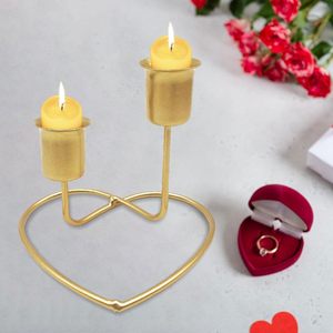 Candelero Cónico Dorado Nórdico, Candelabro de Metal para Centro de Mesa, Decoración para Fiestas en Casa - Product Image 3