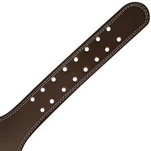 Ceinture de musculation de bonne qualité, couleur marron, en cuir de vachette léger, pour entraînement de force et musculation. - Product Image 3