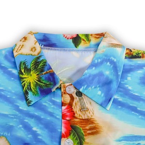 Camisa Hawaiana para Hombre, Manga Corta, Estampada, Cuello en V, Transpirable, Tejido de Punto, Ecológica, Secado Rápido, 100% Algodón - Product Image 5