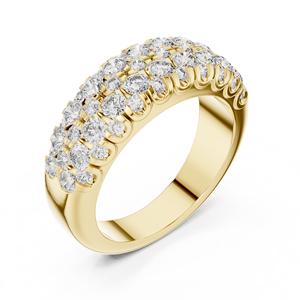 Anillo de Diamantes de Corte Brillante Redondo de Oro de 14K Unisex de Lujo, Diseño Minimalista, Certificado por IGI, para Regalos de Compromiso, Boda y Aniversario - Product Image 3