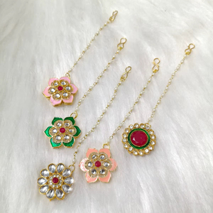 โพลกีสวยงามพร้อมมุกลาตกันมังติกก้าสำหรับผู้หญิง |   ฟอร์อะเฟด จิวเวลรี่ |   รัฐติ๊กกีแห่งราชสถาน |   ของขวัญงานแต่งงาน งานฮัลดี และงานขึ้นบ้านใหม่ - Product Image 1