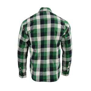 Wholesale 2026 Customized 100% Cotton Flannel Shirt Men Quilted Lined <b>Brushed</b> Brass Buttons Casual Flannel Shirt Breathable - Product Image 2