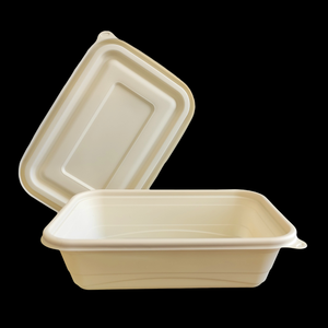 Premium Biodegradable <b>Lunch</b> <b>Box</b> with Split <b>Compartments</b> for Food Packaging Meal Service and Restaurant Takeout - Product Image 1
