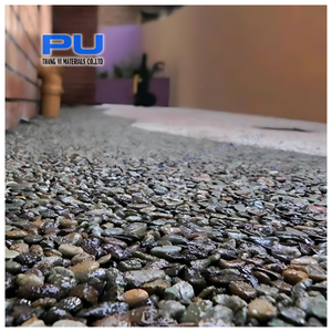 Adhesivo de unión de construcción epoxi de resina de carpeta de PU de alta calidad, piedras de pavimentación de piedra mixta para pasarelas y jardines de piscinas - Product Image 1
