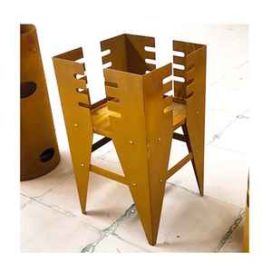 Estufa de Leña de Hierro Fundido para Interiores, Chimenea Independiente de Metal, Estufa de Calefacción para el Hogar con Puerta de Vidrio - Product Image 4