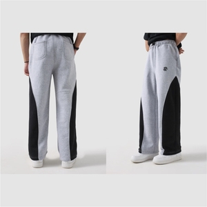 Pantalon de survêtement à empiècements de haute qualité - 100% coton molleton épais, coupe large - Product Image 6