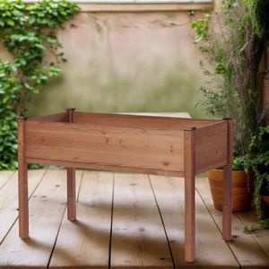 Fioriera Rialzata Classica 48x24x30 Pollici con Gambe, Contenitore in Legno per Coltivazione di Piante, Fiori, Verdure ed Erbe Aromatiche da Esterno - Product Image 1