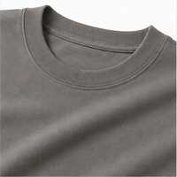 T-shirt Homme Oversize à Manches Courtes en Coton Interlock Effet Étain avec Épaules Tombantes Personnalisé MTS-OVR-0044