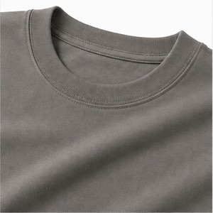 Camiseta de Manga Corta Oversize para Hombre, Personalizada, de Algodón Interlock Pewter, con Hombros Caídos, MTS-OVR-0044 - Product Image 5
