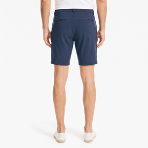 Handcrafted Bolster Industry <b>Men's</b> <b>White</b> 100% Cotton Solid Front Logo Breathable Pull-On <b>Shorts</b> - Product Image 2