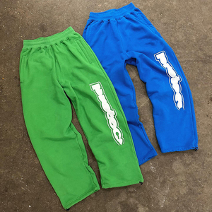   Pantalon de survêtement en molleton brodé Saint Cross, style Hip Hop, taille élastique, coupe ample, longueur intégrale - Product Image 6