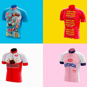 Ensemble de maillots de cyclisme pour hommes avec logo personnalisé, respirant, antibactérien, à séchage rapide, manches courtes, vêtements de sport - Product Image 5