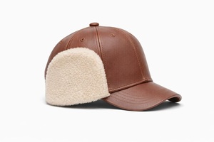 Casquette en cuir pour la conduite et les voyages, design personnalisé, service OEM, séchage rapide, évacuation de l'humidité, activités de plein air, casquette en cuir pour homme et femme adultes - Product Image 3