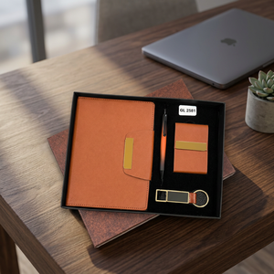 Luxury Executive Gift Box With A5 Notebook Magnetic Roller Pen <b>Card</b> <b>Holder</b> And <b>Key</b> Ring For Employees Clients And Business Event - Product Image 6