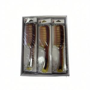 หวีโฟมสองสีสีเหลืองอำพันแบบแบน มัลติสไตล์เลอร์ PEINE - Product Image 1