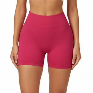 Leggings taille haute avec ceinture élastique, sans couture, séchage rapide, respirants, shorts de yoga pour femmes, couleur unie, haute qualité, pour la gym et le sport - Product Image 2