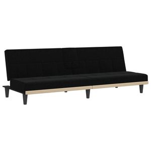 Grande Divano Letto in Poliestere Nero - Product Image 2