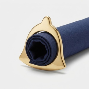 Luxury Gold Hexagon Metal Napkin Rings Wholesale Geometric Hexagonal Napkin Holder Buckles For Wedding Party Hotel <b>Dining</b> <b>Table</b> - Product Image 3