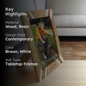 Rustic Wooden Photo <b>Frame</b> 8x10 Inch Rectangular Handmade Wall Decor Made In India - Product Image 4