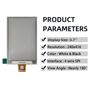 3.7 inç 3.7 inç 3.7 "240*416 Spi Lcd ekran modülü e-mürekkep ekran paneli siyah ve beyaz renk SPI arayüzü e-kağıt Epaper - Product Image 4
