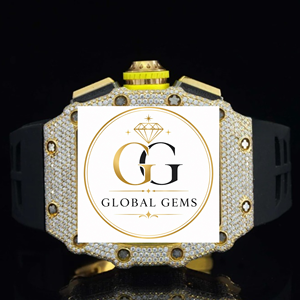 Direct Factory Supply Iced Out Hip Hop Luxury Watch Perfect for Collectors Rubber Strap and Events Available for Bulk Quantity - Product Image 1
