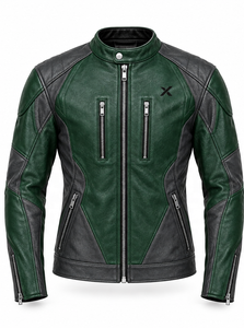 Blouson de moto en cuir Dynamic Performance |   Imprimé coupe-vent |   Bourgogne Noir Brun Vert |   Fabricant OEM ODM |   Premium - Product Image 4
