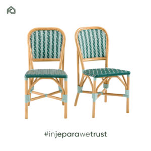 Silla de Comedor para Restaurante con Ratán Sintético y Estructura de Aluminio Ligero, Diseño Moderno, Duradera, Impermeable y Ecológica - Product Image 2