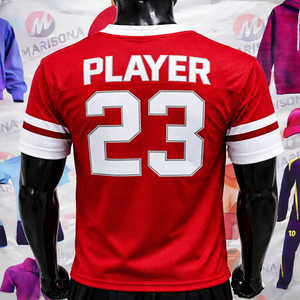 Maillot de football américain pour équipes et ligues, séchage rapide, respirant, antibactérien, évacuation de l'humidité, tissu 100% polyester, short personnalisé - Product Image 2