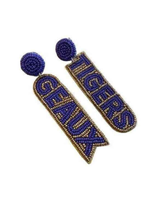 Pendientes de Moda con Cuentas de los Geaux Tigers para el Día del Partido, Accesorios de Moda por MD HANDICRAFTS - Product Image 4