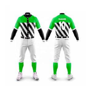 Uniforme de Béisbol Personalizado de Alta Calidad con Diseño Propio, Cuello Redondo, Bloques de Color, Sublimación, Absorción de Humedad, Ropa Deportiva - Product Image 1