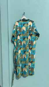 Boho Festival Cotton <b>Kimono</b> <b>Robe</b> Block Print Kaftan Stylish Lounge Wear For Women - Product Image 2