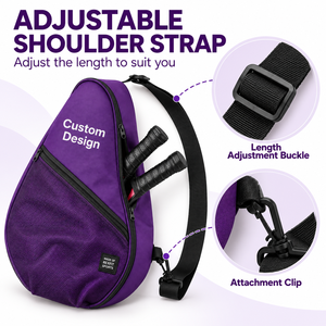 Sac de raquette de squash REXFIT Sports, design personnalisé, sac à bandoulière avec poche zippée en mesh pour l'entraînement sur le terrain et les voyages - Product Image 5