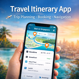 แอปพลิเคชันมือถือสำหรับการเดินทางอัจฉริยะพร้อมแผนการเดินทางส่วนบุคคล การติดตามจุดหมาย การจัดการการจอง และข้อมูลข่าวสารเกี่ยวกับการเดินทาง - Product Image 2
