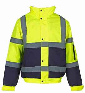 Chaqueta de Trabajo Reflectante de Alta Visibilidad Unisex, Uniforme de Seguridad de Poliéster con Bolsillos y Rayas, Certificación CE/EU, Detección de Agujas - Product Image 5