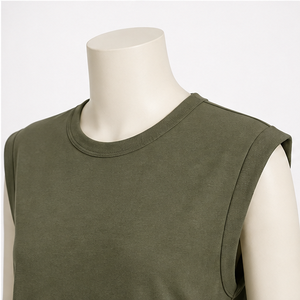 Camisa de algodón para mujer con manga casquillo, corte holgado y cuello redondo - Product Image 4