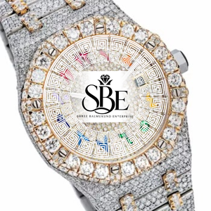 Montre en cuir avec diamant Moissanite de qualité supérieure, style classique, pour un usage quotidien et les réunions d'affaires, en vente - Product Image 2