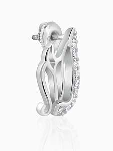 Boucles d'oreilles ailées en zircon argenté, fabriquées en argent pur 925 plaqué or, bijoux de mariage faits à la main pour femmes - Product Image 5