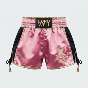 Pantalones Cortos Deportivos Personalizados de Lona Sublimada, Hasta la Rodilla, Transpirables, de Secado Rápido, para Muay Thai, Artes Marciales y Kickboxing - Product Image 2
