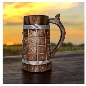 Taza de Madera Clásica Hecha a Mano Personalizada para el Hogar, Oficina, Hotel, Taza de Cerveza de Madera, Taza de Té con la Mejor Calidad, Mayorista de la India - Product Image 1