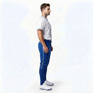 Tenue de baseball élégante pour homme, personnalisable avec impression sur mesure, 100 % coton, vêtements de performance anti-humidité pour tournoi - Product Image 4