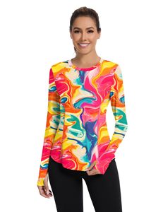 Camiseta de Pesca de Manga Larga para Mujer, Protección Solar UPF 50, Impresión por Transferencia de Calor, Transpirable, de Secado Rápido, Directo de Fábrica - Product Image 1