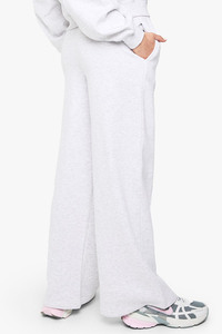 Pantalones de chándal anchos de mujer gris ceniza, de corte holgado informal, de cintura alta, de pierna recta, cómodos y a la moda - Product Image 2