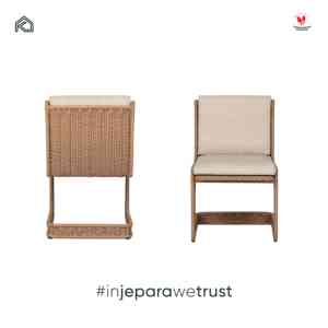 KLOPS LIVING Luxury Scandinavian Design Weatherproof Outdoor Garden Lounge Chair Handwoven UV Resistent PE Rattan Foam Cushion - Product Image 2