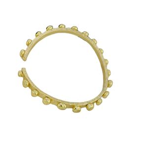 Gold Plated Handmade Designer Big Dotted <b>Cuff</b> Bangle Beads <b>Bracelet</b> Gold Plated <b>Women</b> Modern Look Brass Bangle for Sale - Product Image 1